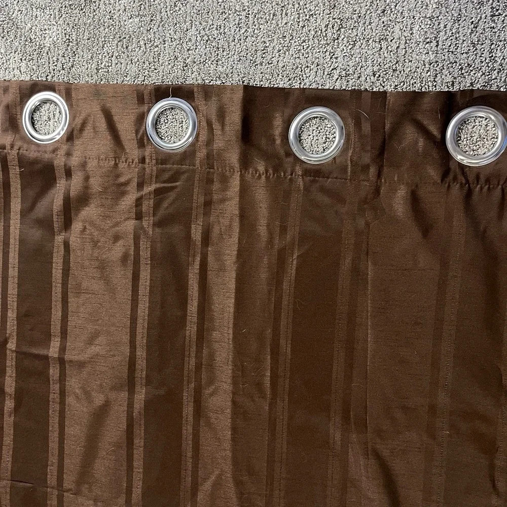 Lot Of 2 Eclipse Window Curtain Panels Espresso Brown 52x84 Blackout Thermalayer